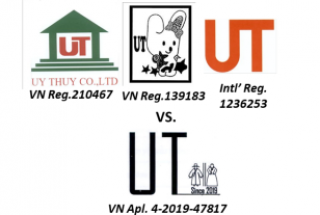 Nhãn hiệu xin đăng ký “UT Since 2019, hình” bị từ chối bảo hộ